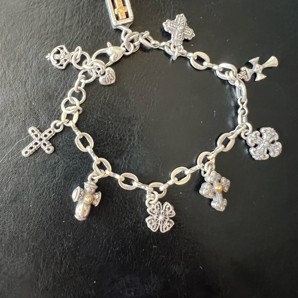 Brighton sterling silver Eternity Cross bracelet. Brand new w/obox